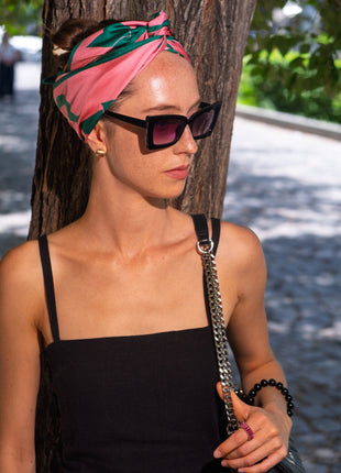 100% Mulberry Silk Scarf For Women | Pink Silk Scarf | 90 x 90 cm