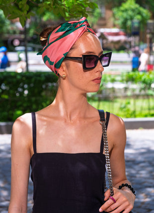 100% Mulberry Silk Scarf For Women | Pink Silk Scarf | 90 x 90 cm