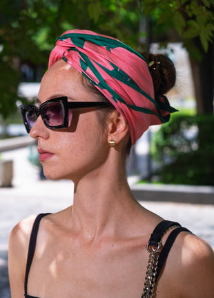 100% Mulberry Silk Scarf For Women | Pink Silk Scarf | 90 x 90 cm