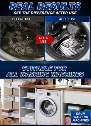 Washing Machine Cleaner Tablets | 36 per pack  | Descaler & Deodorizer for Front & Top Loaders, Septic-Safe, Cleans Drum & Door Seal – 1.5 Years Supply