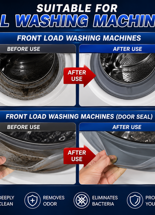 Washing Machine Cleaner Tablets | 36 per pack  | Descaler & Deodorizer for Front & Top Loaders, Septic-Safe, Cleans Drum & Door Seal – 1.5 Years Supply