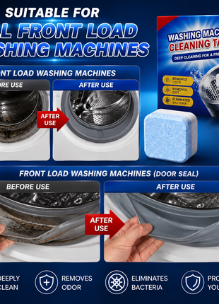 Washing Machine Cleaner Tablets | 36 per pack  | Descaler & Deodorizer for Front & Top Loaders, Septic-Safe, Cleans Drum & Door Seal – 1.5 Years Supply