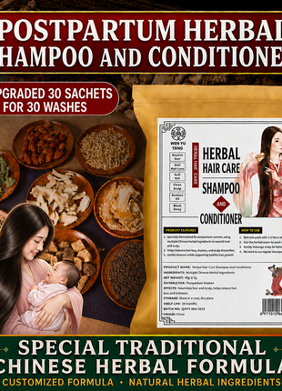 Postpartum hairfall Natural Regrowth Shampoo and Conditioner| Scientifically Proven Chinese Traditional Special Formula for New Mothers|
