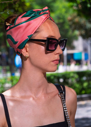 100% Mulberry Silk Scarf For Women | Pink Silk Scarf | 90 x 90 cm