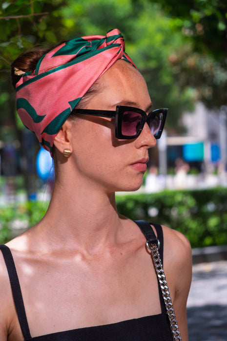 100% Mulberry Silk Scarf For Women | Pink Silk Scarf | 90 x 90 cm