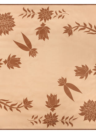 100% Mulberry Silk Scarf For Women | Peach/Beige Silk Scarf |  90 x 90 cm