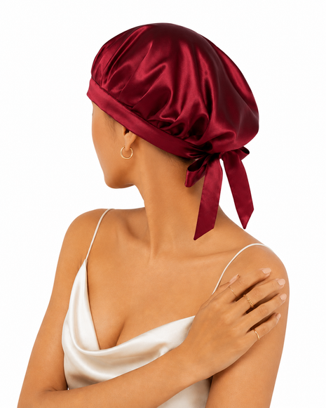 100% Mulberry Silk Hair Bonnet for Sleeping Women |22 Momme