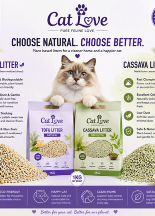 Natural Cat Litter – Cassava & Tofu Litter