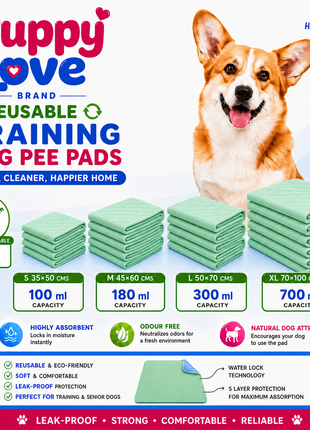 Reusable Dog Pee Pads – Eco-Friendly & Ultra-Absorbent Buy 3 Get 1 Free