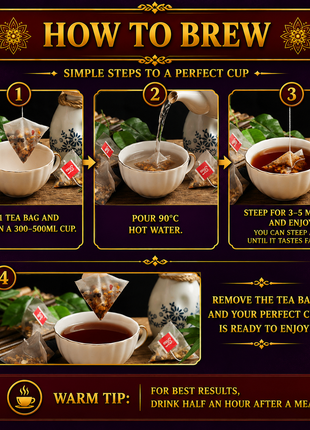 Tea  For Better Sleep |Melatonin production| 100% Natural Traditional Chinese – For Men and Women  | Caffeine Free, Sugar Free, Vegan | 2000-Year Chinese Herbal Recipe | 30 Tea Bags