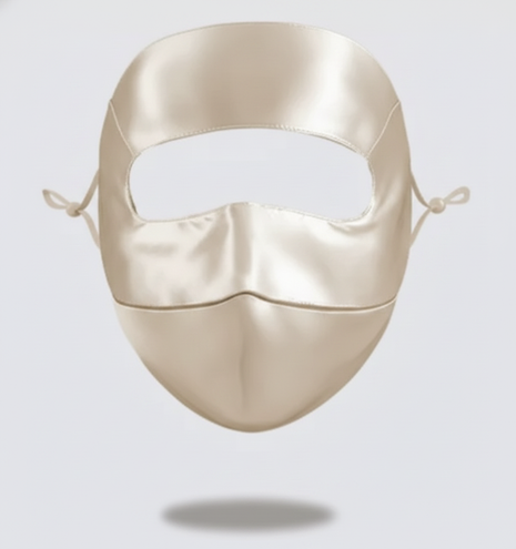 100%  Mulberry Silk Sun Protection Mask, UV Protection Mask, UPF 50+